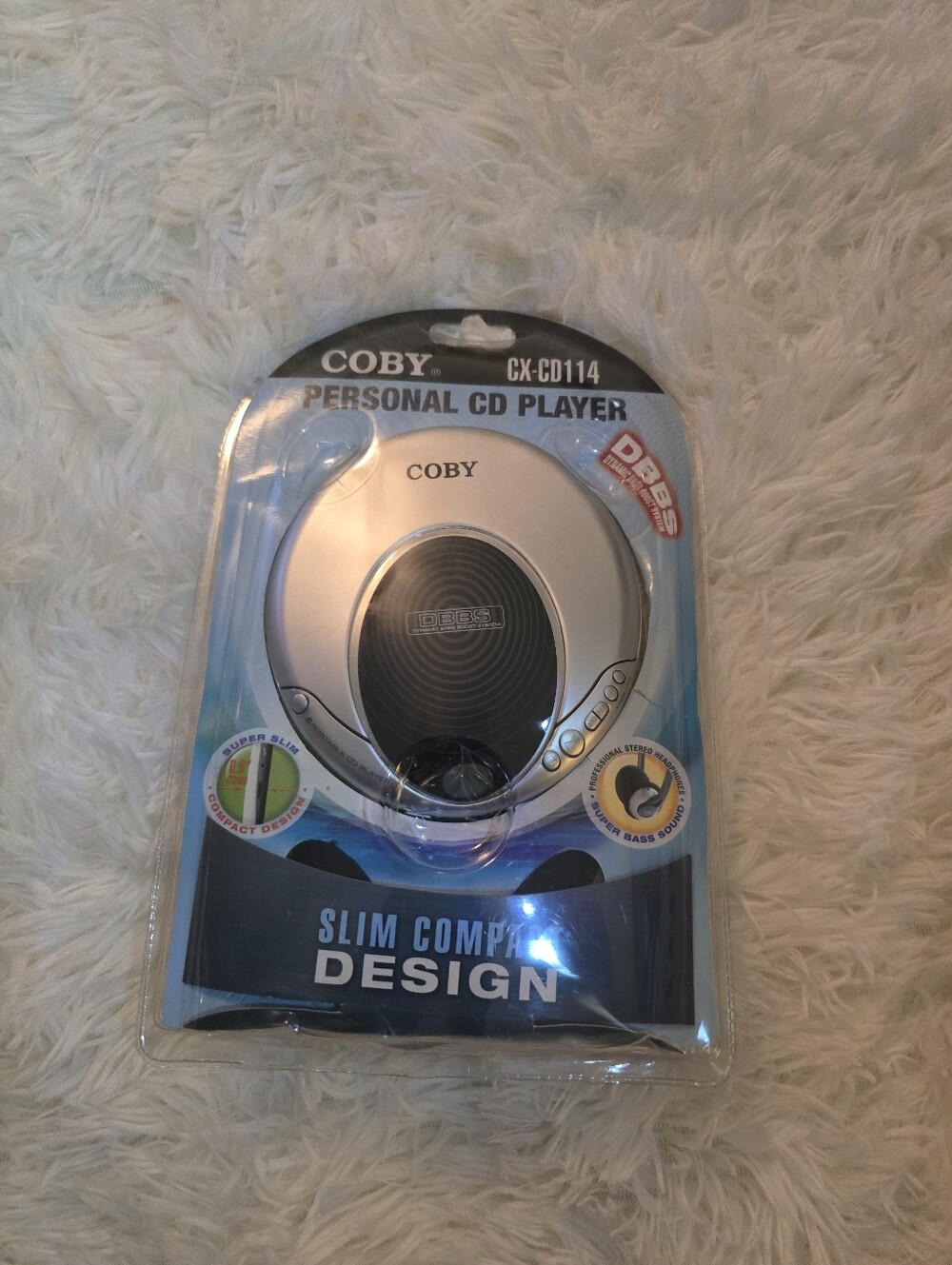 Silver Personal Portable CD Player - Slim Compact Design
